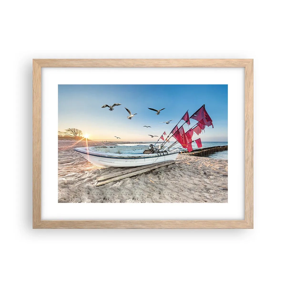 Een poster in een licht eiken lijst - Een welverdiende rust - 40x30 cm