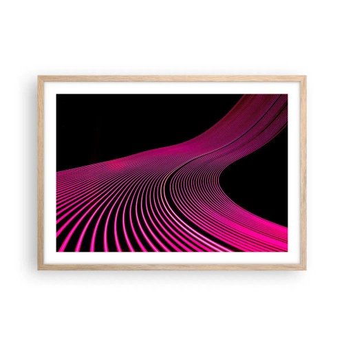 Een poster in een licht eiken lijst - Avenue van licht - 70x50 cm