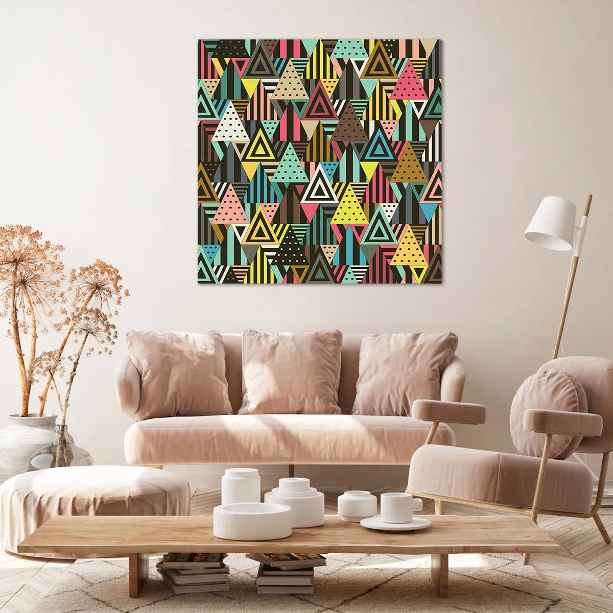 Schilderen op canvas - In ritme op drie - 40x40 cm