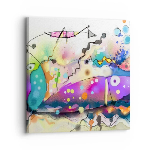 Schilderen op canvas - Geen woorden! - 30x30 cm