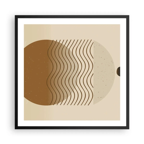 Poster in een zwarte lijst - Over de oorsprong van geometrische figuren - 60x60 cm