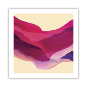 Poster - Paarse golven - 50x50 cm