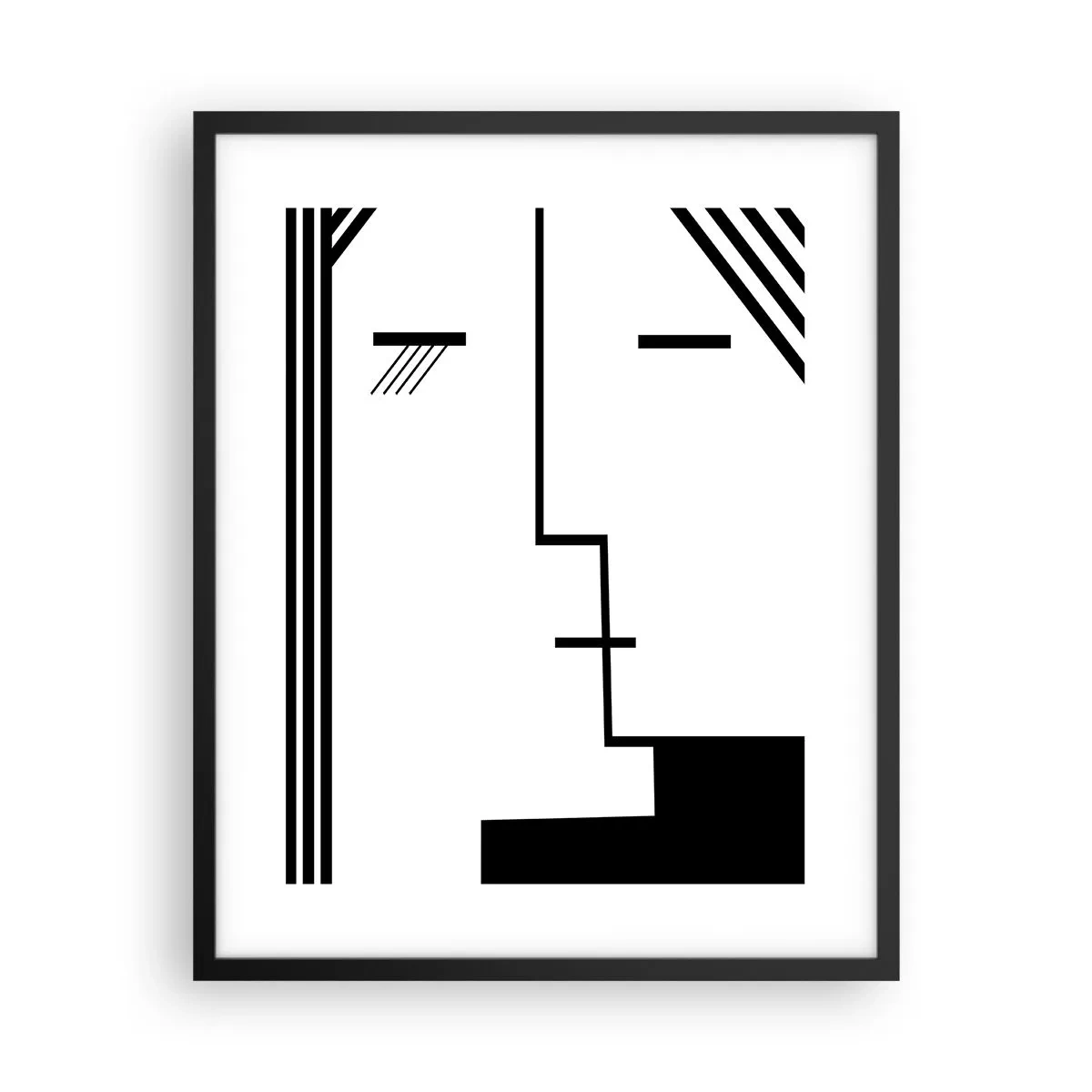 Poster in een zwarte lijst - Alleen maar een kus - 40x50 cm