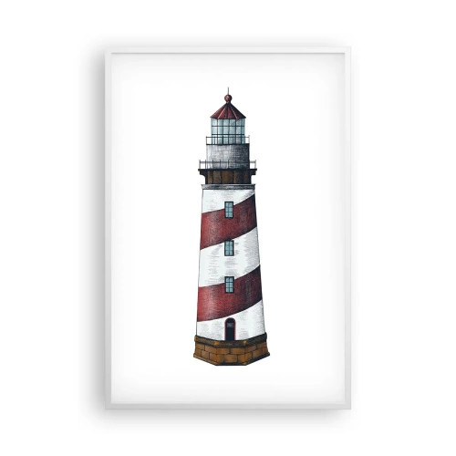 Poster in een witte lijst - Altijd op zijn hoede - 61x91 cm
