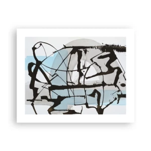 Poster - Toch blauw - 50x40 cm