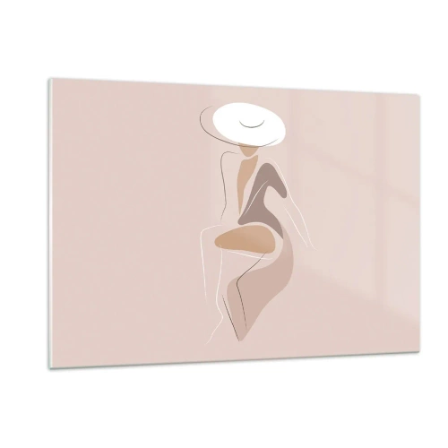 Schilderen op glas - Een dame zijn - 120x80 cm