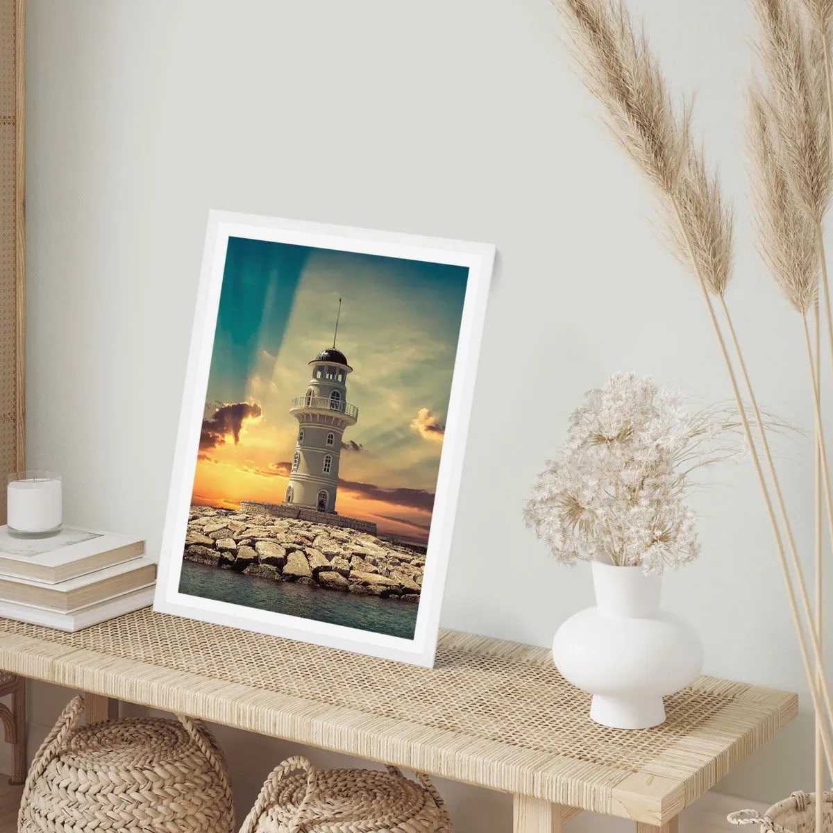 Poster in een witte lijst - Licht - Goed - Schoonheid - 40x50 cm