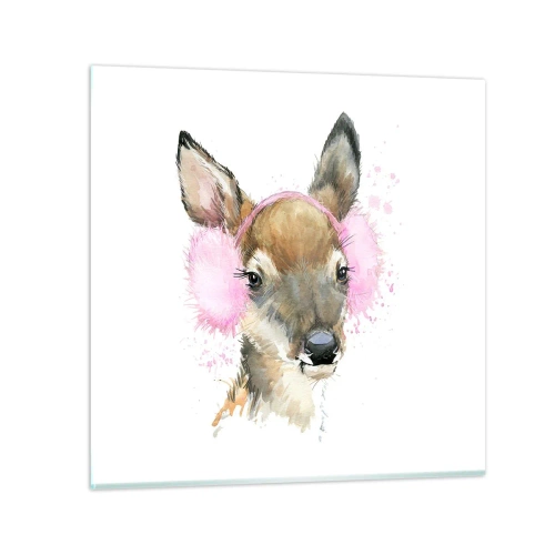 Schilderen op glas - En de vorst is niet langer verschrikkelijk - 70x70 cm