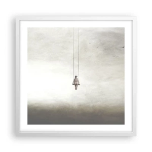 Poster in een witte lijst - Een kind in ons - 50x50 cm