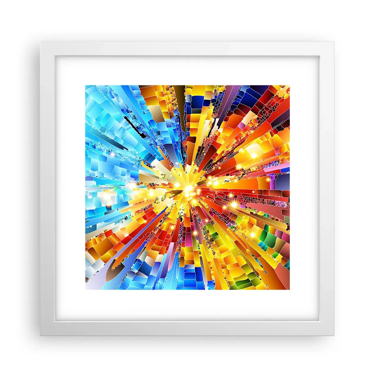 Poster in een witte lijst - In medias res - 30x30 cm