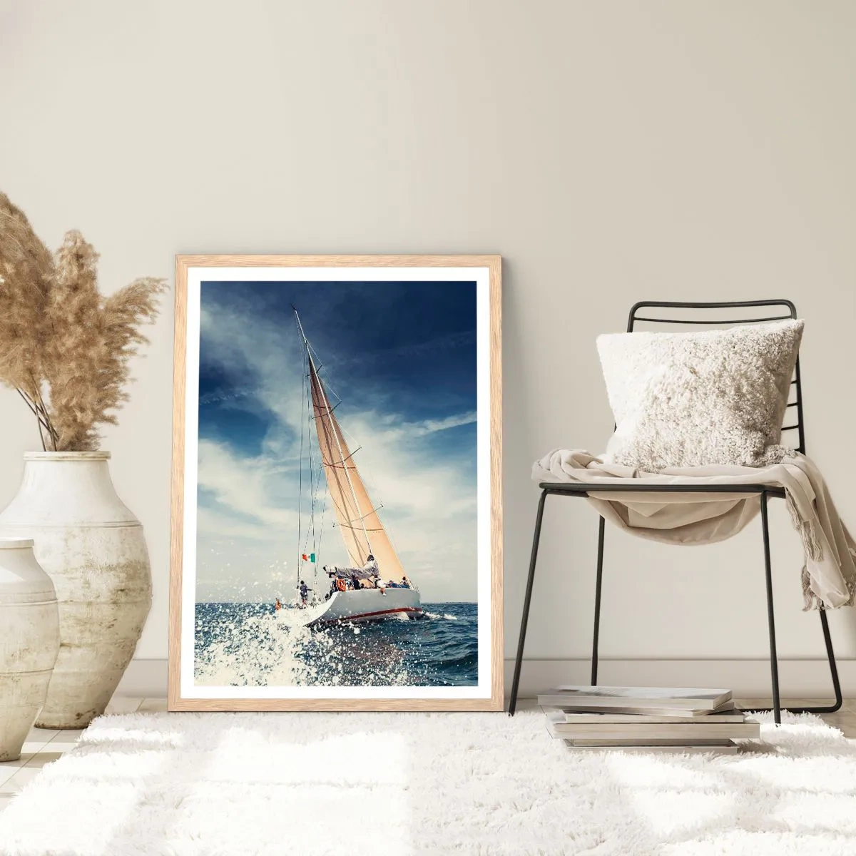 Een poster in een licht eiken lijst - Ze halen ons niet in! - 70x100 cm