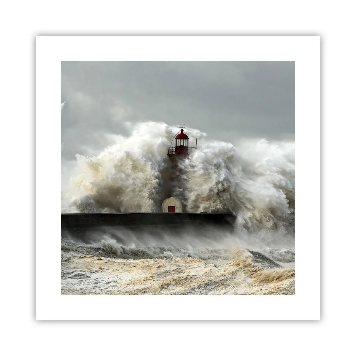 Poster - De woede van de oceaan - 40x40 cm