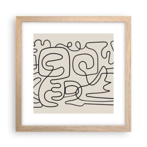 Een poster in een licht eiken lijst - Volg het pad - 30x30 cm