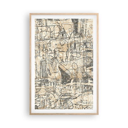 Een poster in een licht eiken lijst - Het wacht om te worden gedecodeerd - 61x91 cm