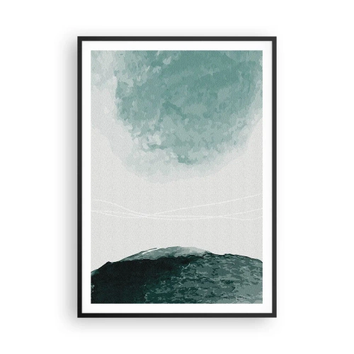 Poster in een zwarte lijst - Ontmoeting met de mist - 70x100 cm