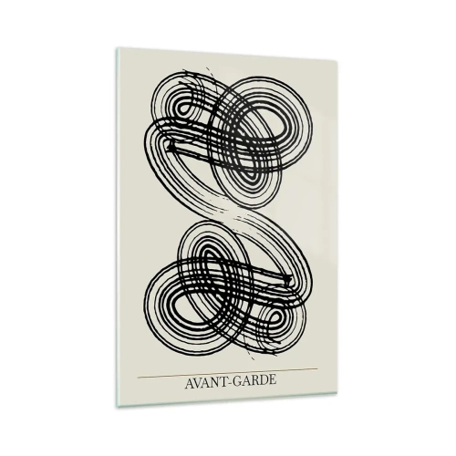 Schilderen op glas - Het kwam er spontaan uit - 80x120 cm