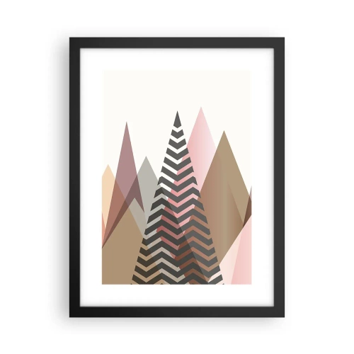 Poster in een zwarte lijst - Piramidaal uitzicht - 30x40 cm