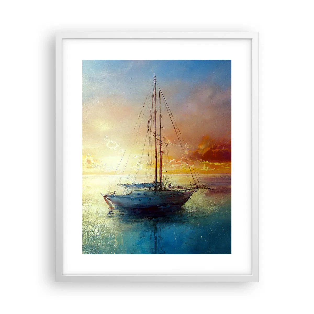 Poster in een witte lijst - In een gouden baai - 40x50 cm