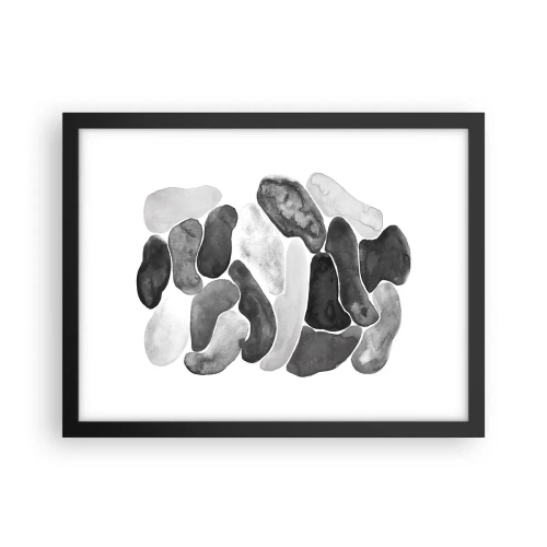 Poster in een zwarte lijst - Rotsachtige abstractie - 40x30 cm