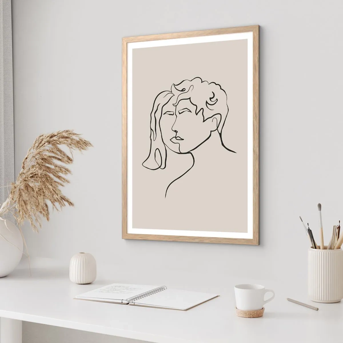 Een poster in een licht eiken lijst - En er ontstond eenheid - 50x70 cm