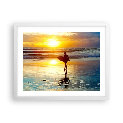 Poster in een witte lijst - De terugkeer van de krijger - 50x40 cm