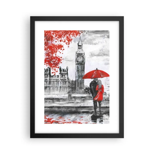 Poster in een zwarte lijst - Verliefd op Londen - 30x40 cm
