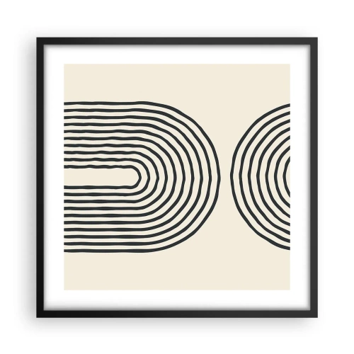 Poster in een zwarte lijst - In een ogenblik ... - 50x50 cm