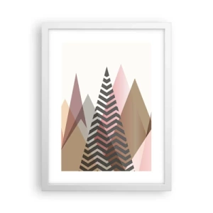 Poster in een witte lijst - Piramidaal uitzicht - 30x40 cm