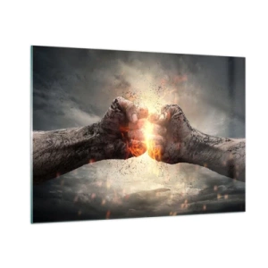 Schilderen op glas - Sta op voor een gevecht - 100x70 cm