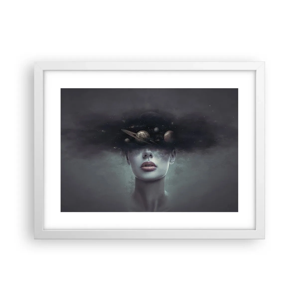 Poster in een witte lijst - En de planeten worden gek... - 40x30 cm