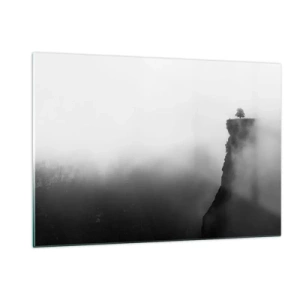 Schilderen op glas - Aan de rand van de wereld - 120x80 cm