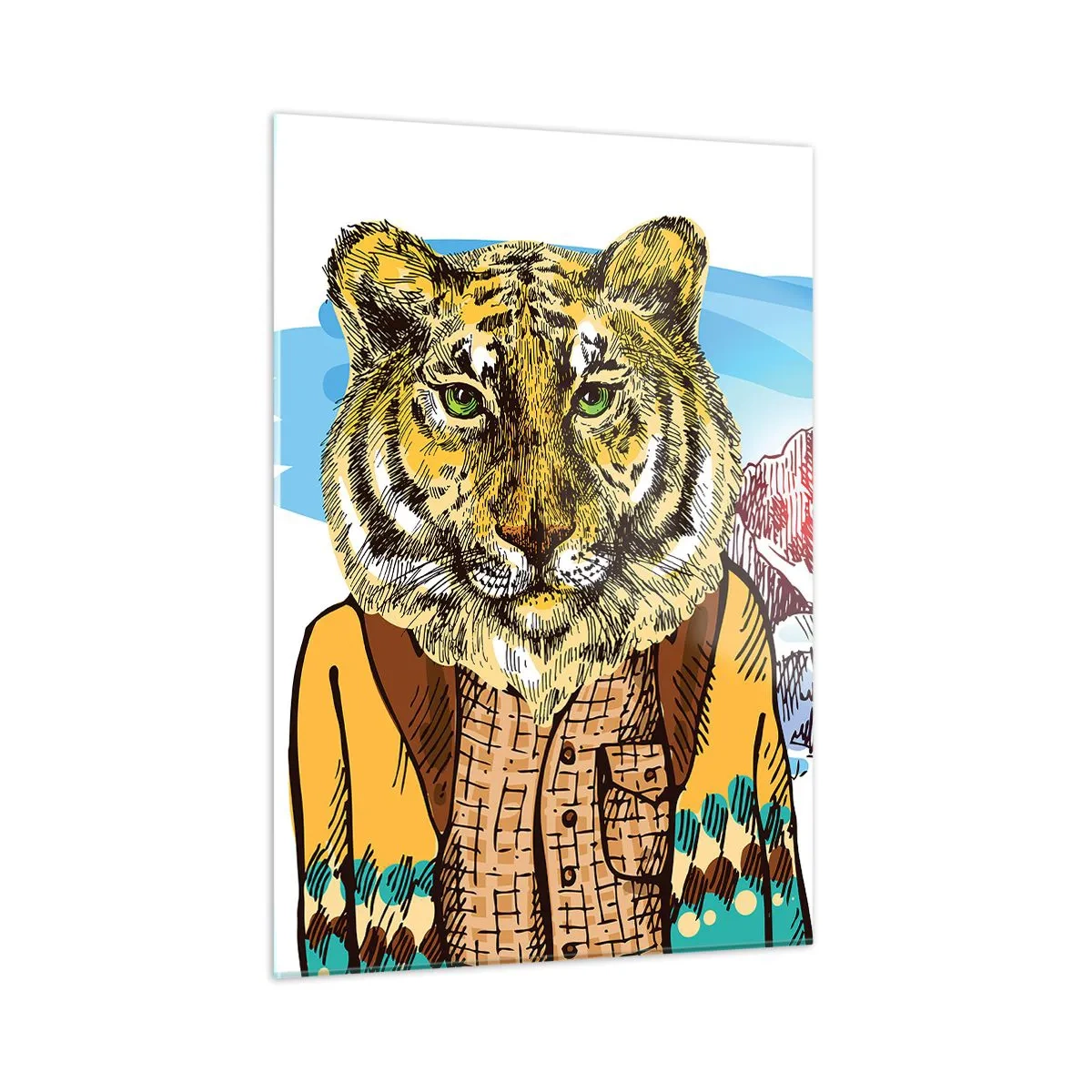 Schilderen op glas - Niet zo wild als ze hem tekenen - 50x70 cm