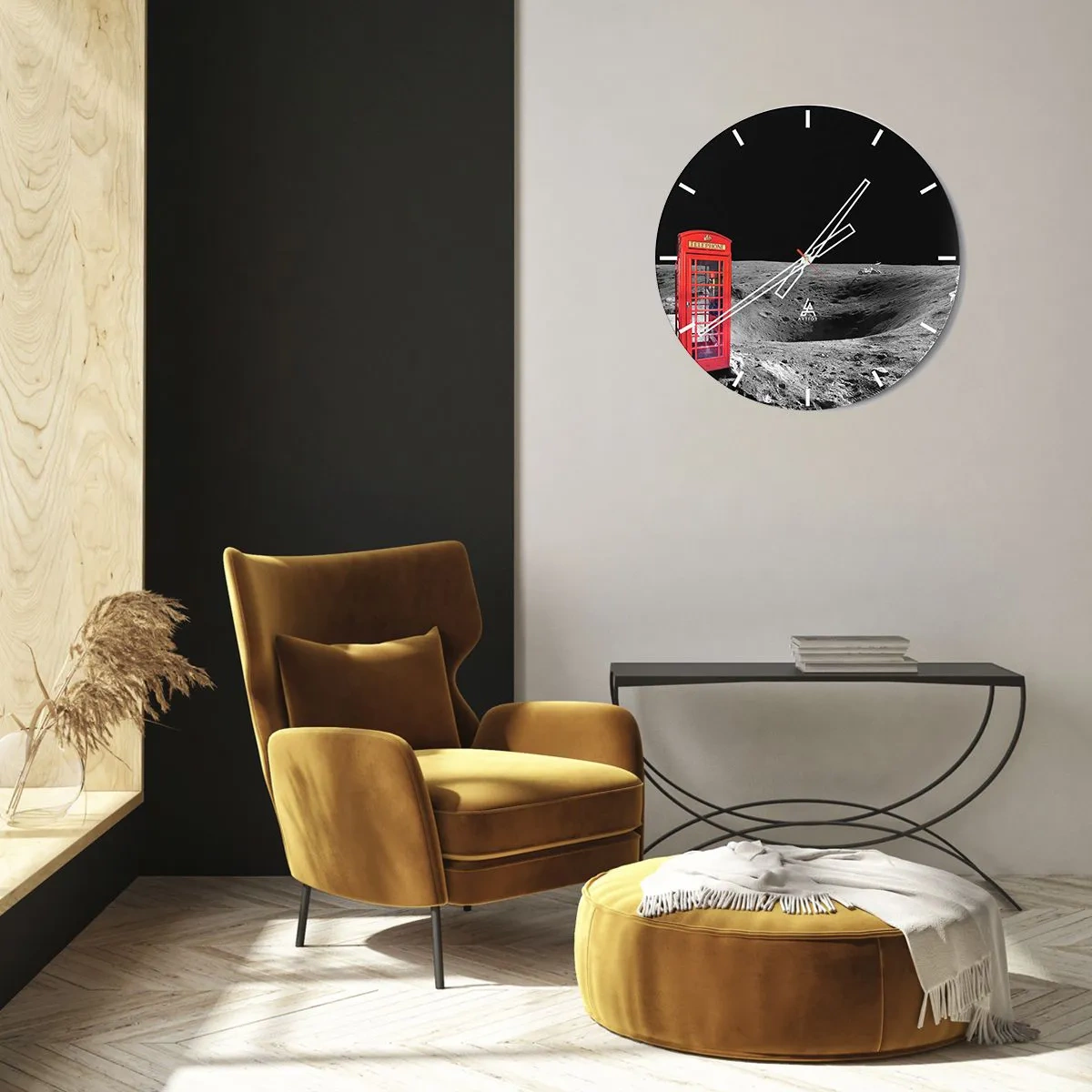 Wandklok - Klok - Een kosmische grap - 30x30 cm