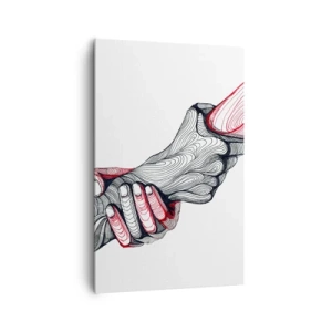 Schilderen op canvas - Je bent in goede handen - 80x120 cm