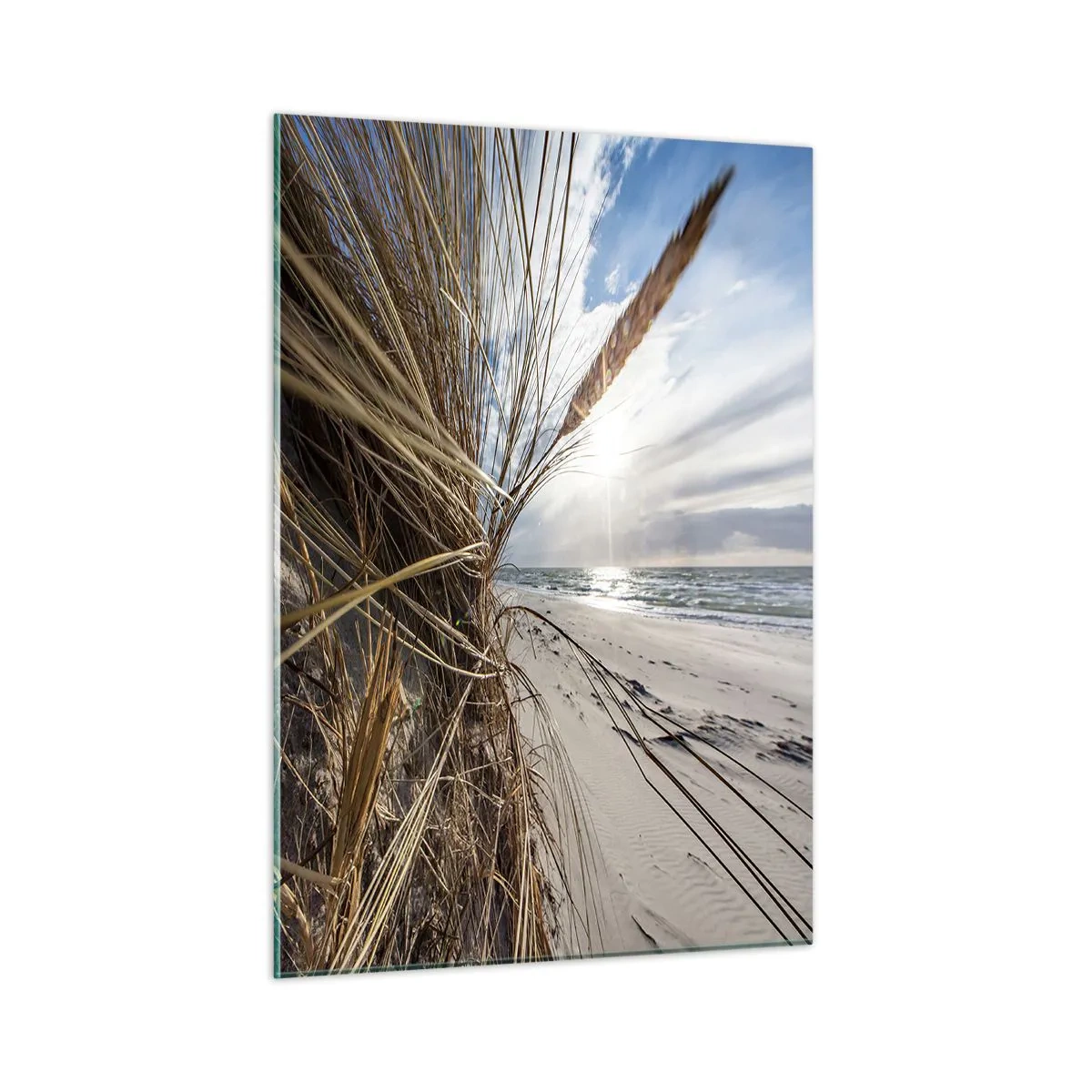 Schilderen op glas - Een ontmoeting van de elementen - 50x70 cm