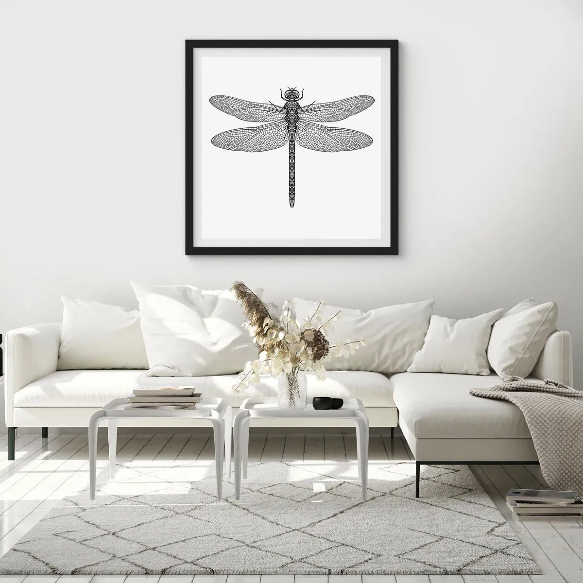 Poster in een zwarte lijst - Precisie van de natuur - 60x60 cm