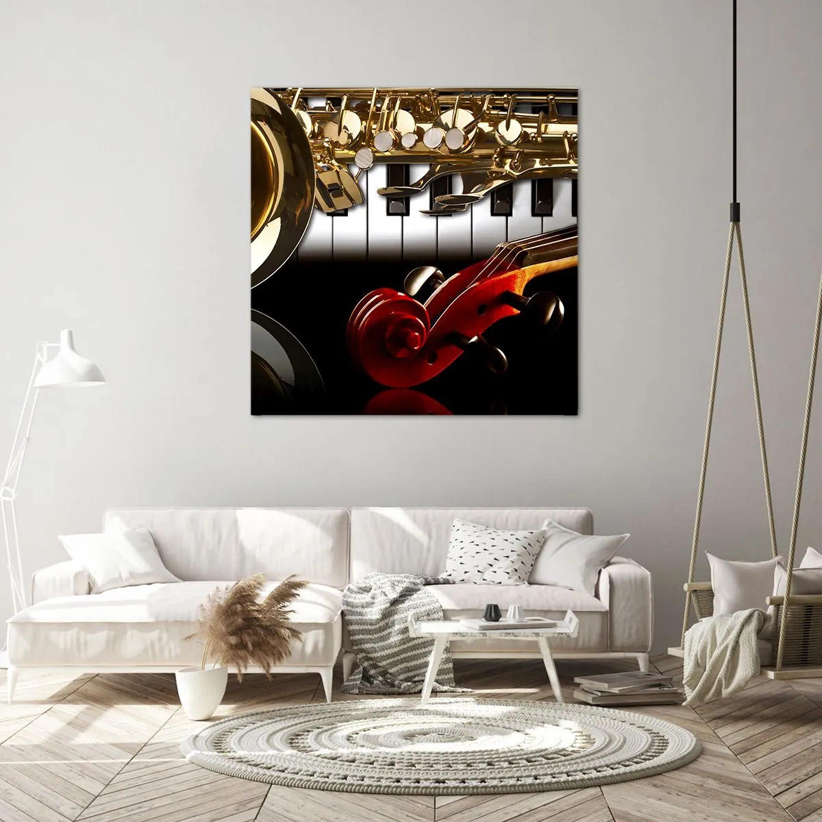 Schilderen op canvas - Plaatwerk, hout en ivoor - 70x70 cm