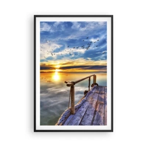 Poster in een zwarte lijst - De wind gaat rusten - 61x91 cm