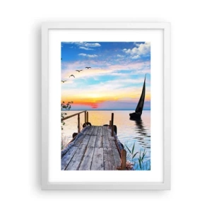 Poster in een witte lijst - Goedeavond - 30x40 cm