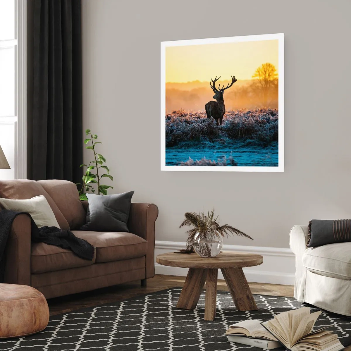 Poster - Gekroond op zijn landgoed - 40x40 cm