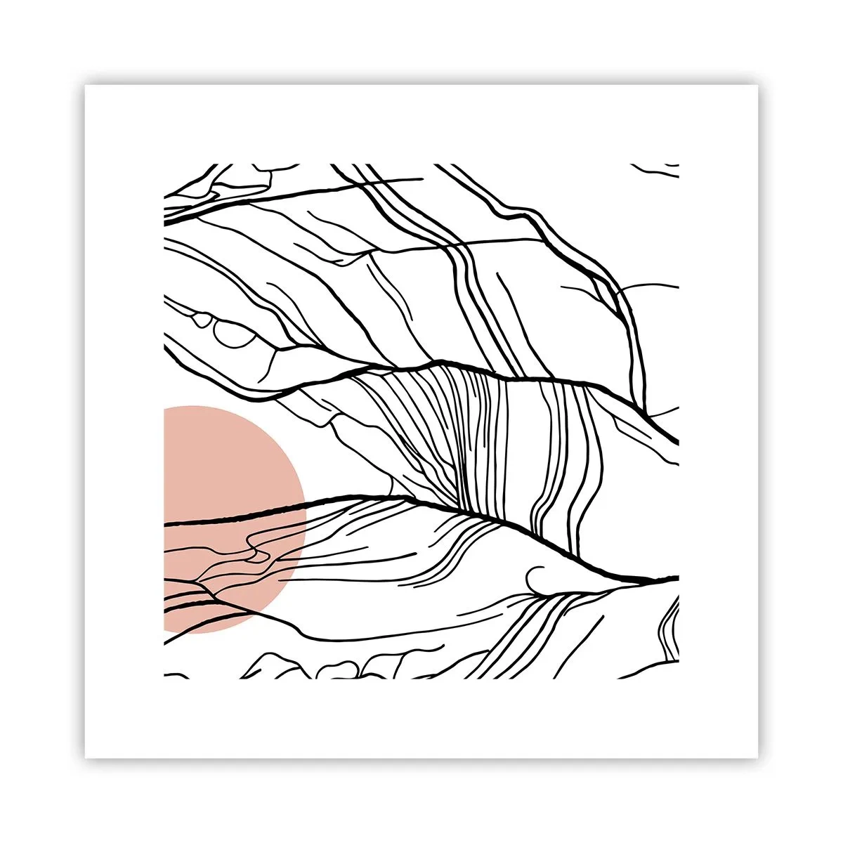 Poster - In een web van twijgen - 30x30 cm
