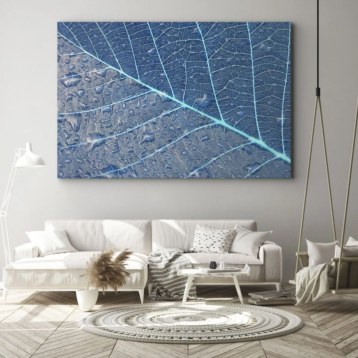 Schilderen op canvas - Leven in blauw - 120x80 cm