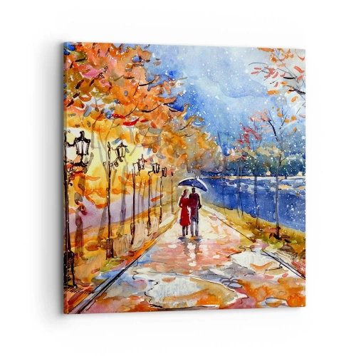 Schilderen op canvas - Samen tot de grens van de tijd - 70x70 cm