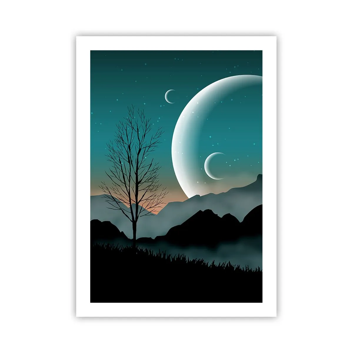 Poster - Carneval in Sterrennacht  - 50x70 cm