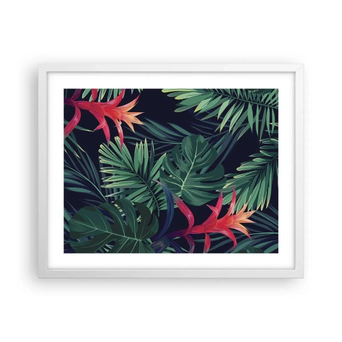 Poster in een witte lijst - Ontsteken in het groen - 50x40 cm