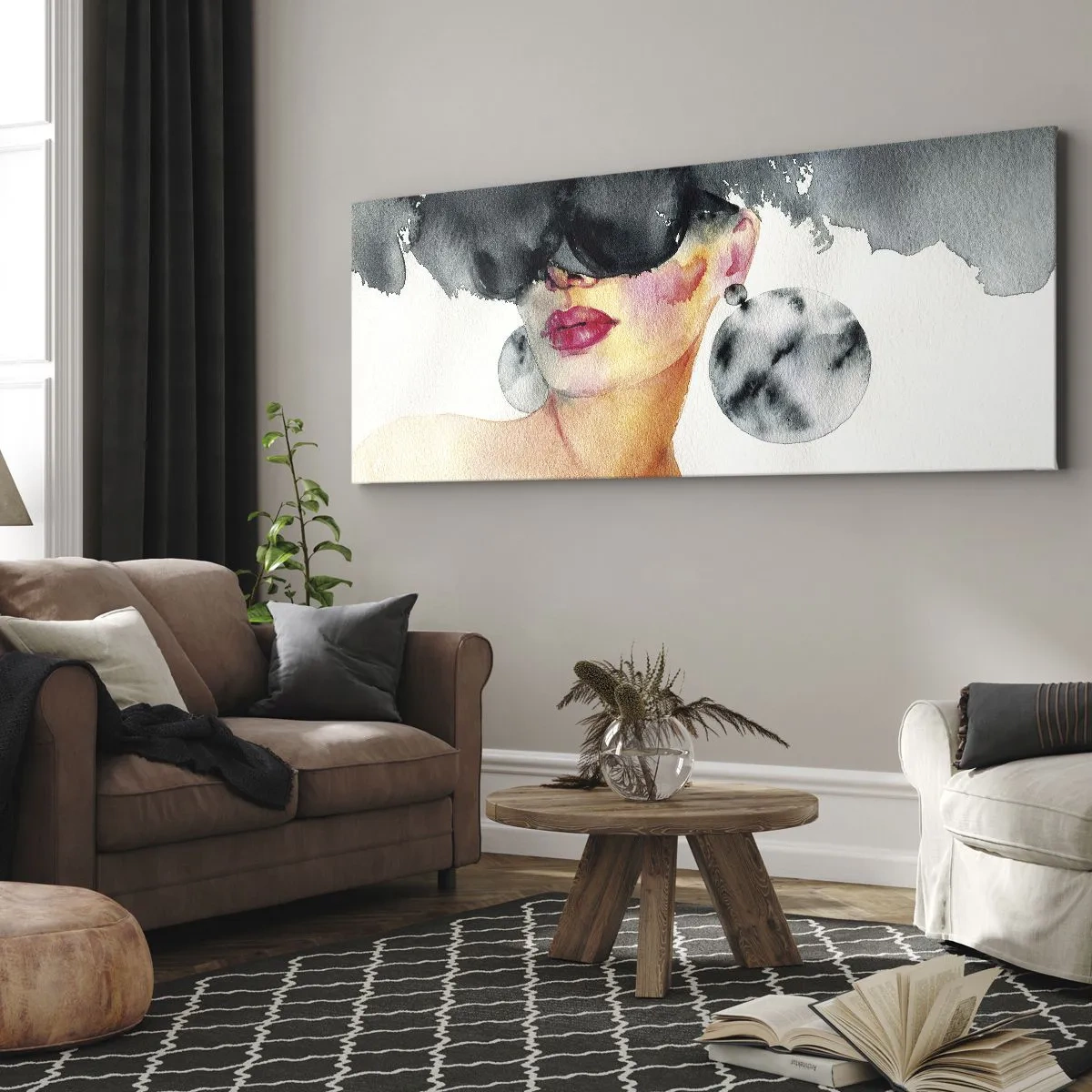 Schilderen op canvas - Het geheim van elegantie - 90x30 cm