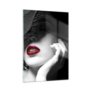 Schilderen op glas - Een studie in scharlaken - 50x70 cm