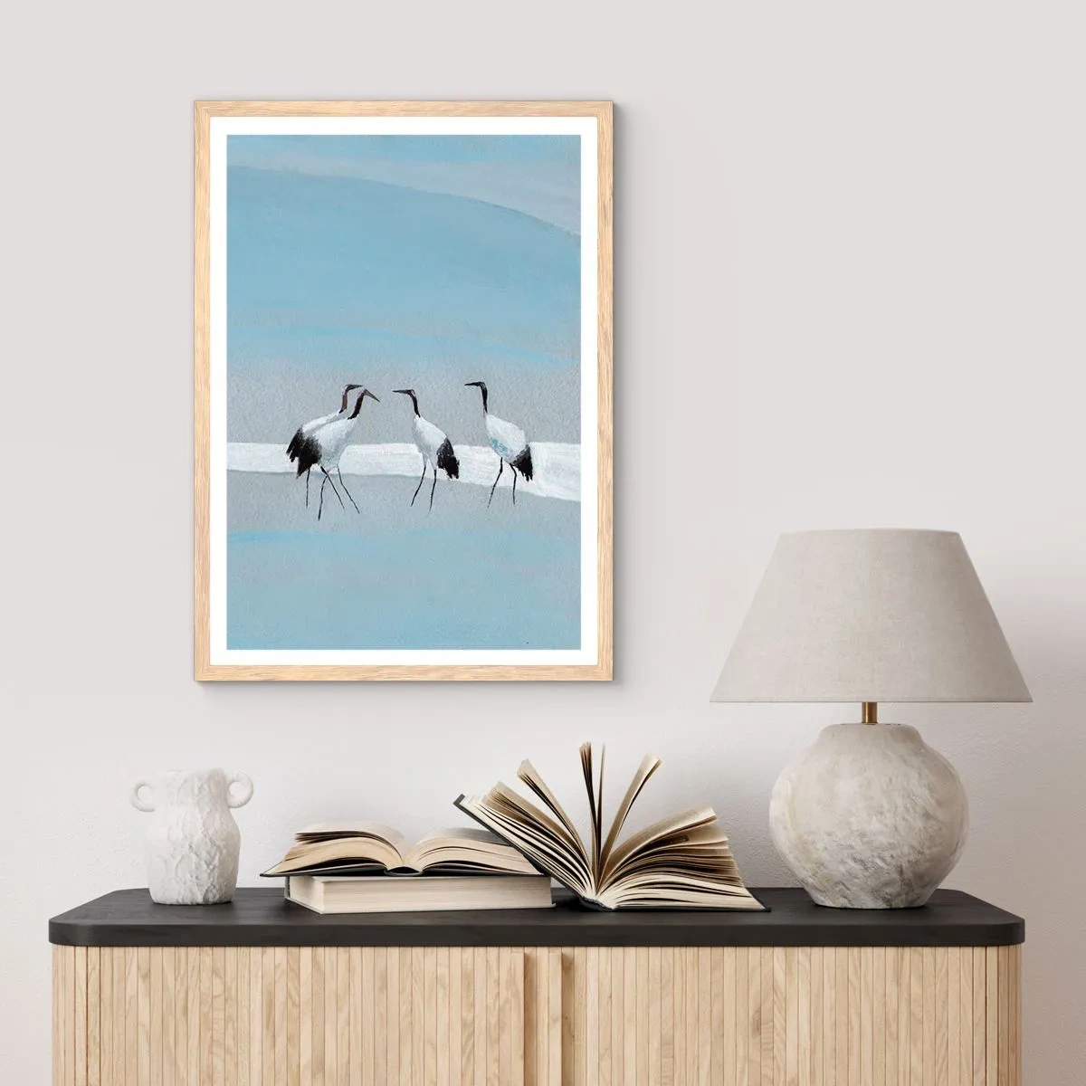 Een poster in een licht eiken lijst - Na een warme dag - 30x40 cm