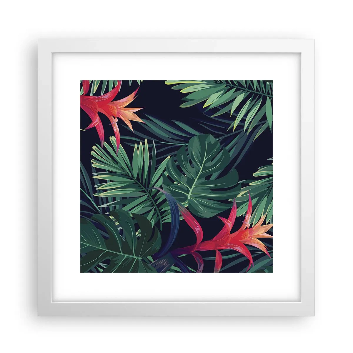 Poster in een witte lijst - Ontsteken in het groen - 30x30 cm