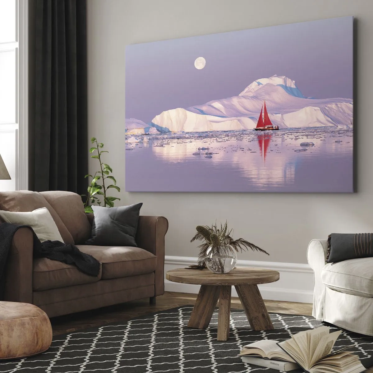 Schilderen op canvas - De hitte van het zeil, de kilte van het ijs - 120x80 cm